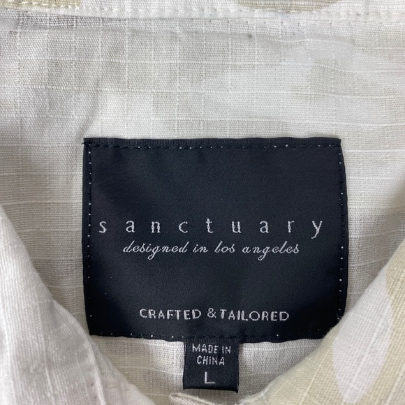Sanctuary Neutral Color Camo Shirt Size L - Picture 3 of 10